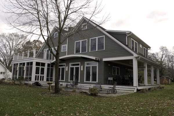 Back porch of a custom remodeled home by Villa Builders in Annapolis, Maryland
