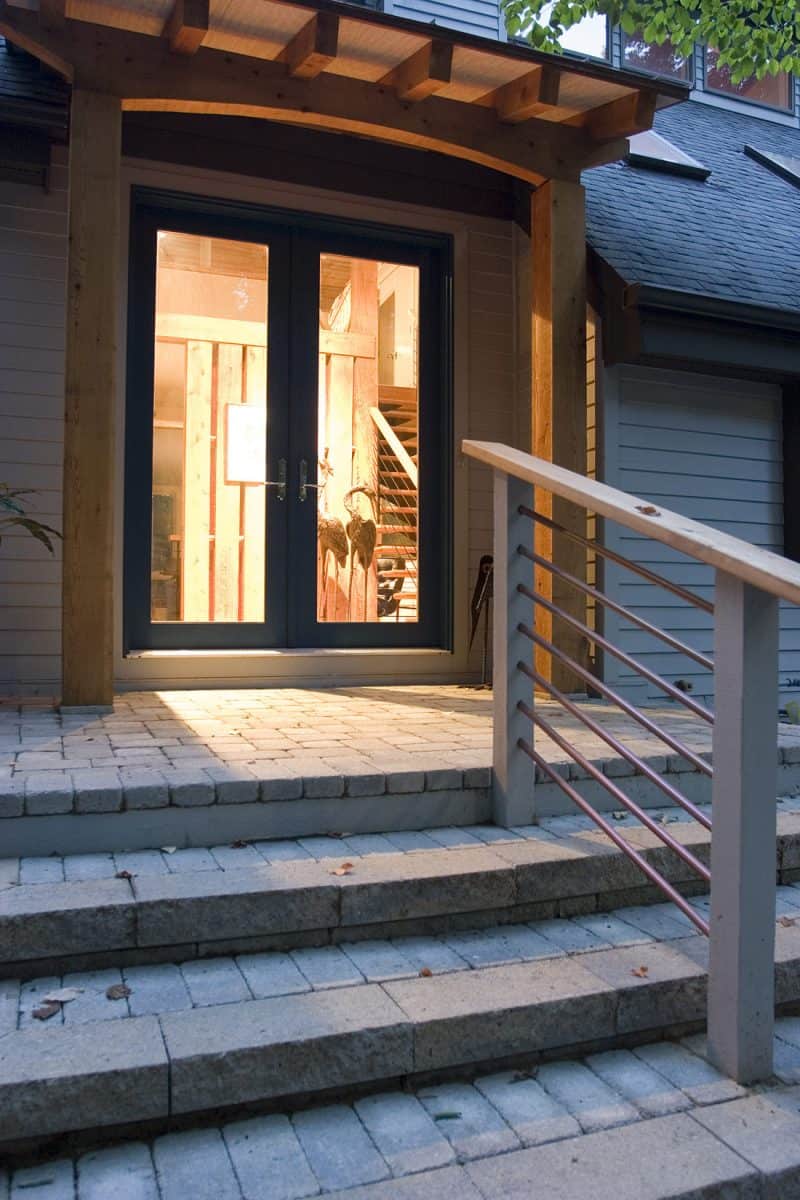 Front entry of a remodeled home by Villa Builders in Annapolis, Maryland